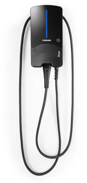 Webasto Pure Laddbox 11 kW Type 2 Black Edition med 7 m kabel - Integrerat Type B jordfelsbrytare