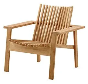Cane-Line Amaze loungestol - teak - Stapelbar