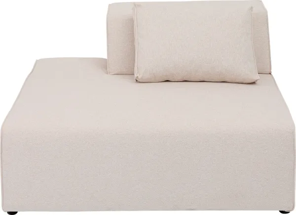 KARE DESIGN Infinity Ottoman Semi Elements Cream vänster modul - krämfärgad polyester och polypropen
