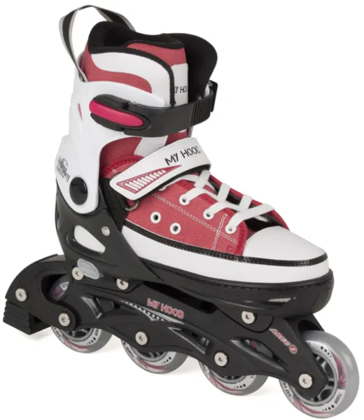 Inliners My Hood canvas rollers röd str. 29-32