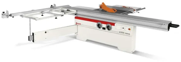 SCM Cirkelsåg, SI 300 NOVA med lutningsbar klinga och med rullbord.