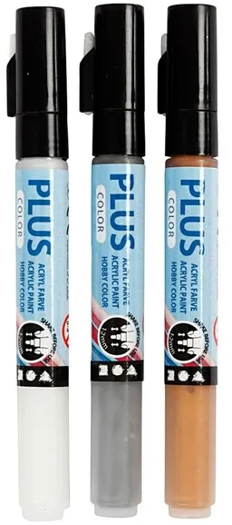 Creativ Company Plus Color Paints - Guld Silver Off-white
