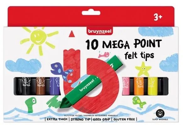 Bruynzeel Kids Mega Filtpennor 10 st.